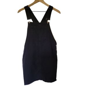 Forever 21 Black Denim Skirt Overalls. Size Large